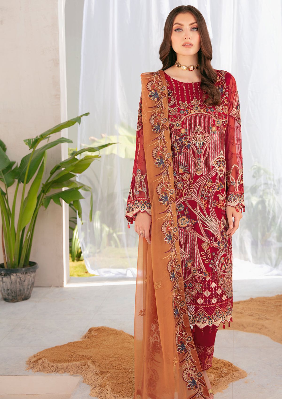 Formal Dress - Ramsha - Chiffon - V22 - F#2208