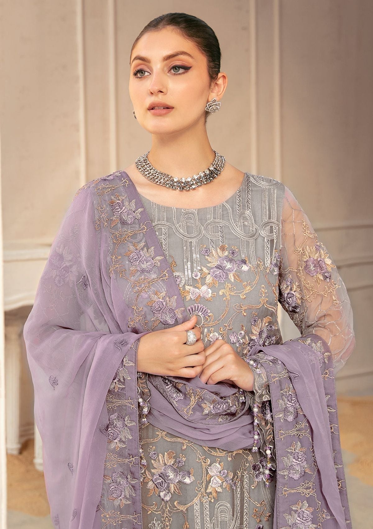 Formal Dress - Ramsha - Chiffon - V22 - F#2210