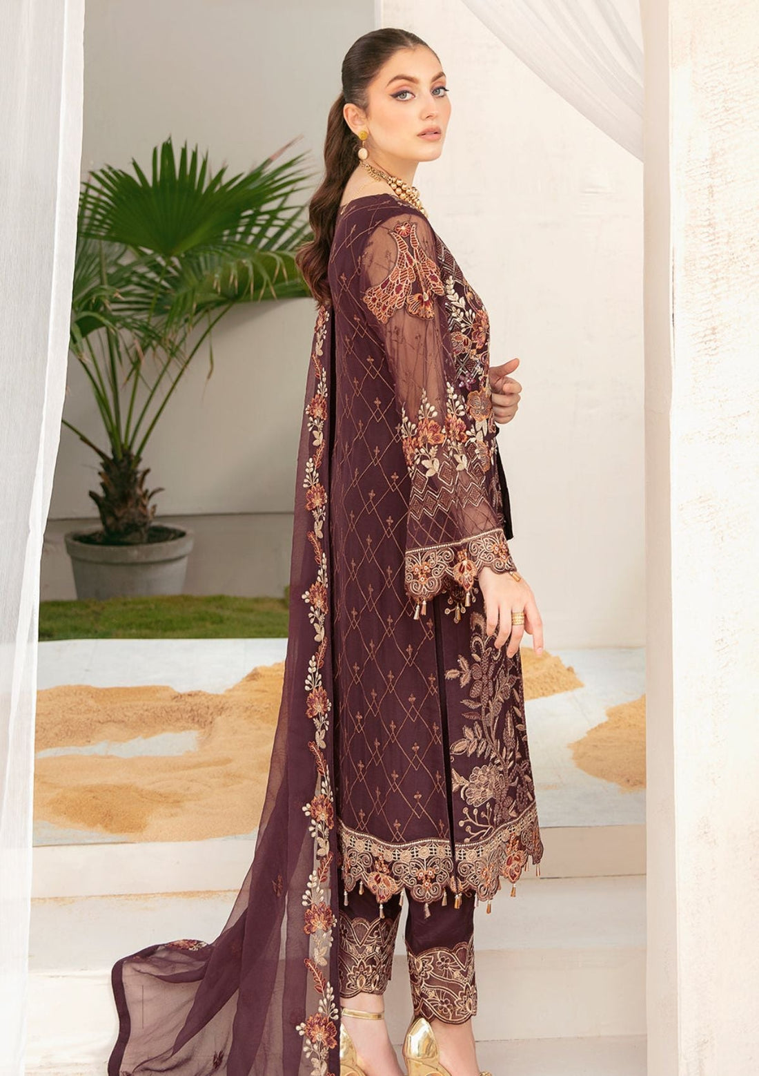 Formal Dress - Ramsha - Chiffon - V22 - F#2211