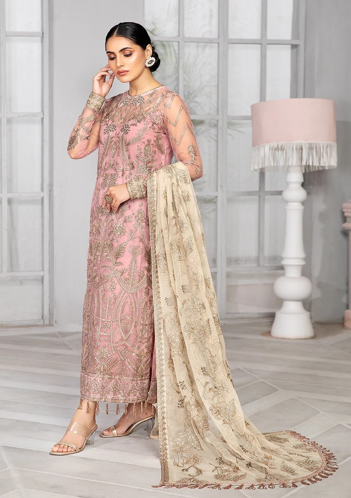 Formal Dress - Zarif - Bahaar - BLUSH - ZB#7