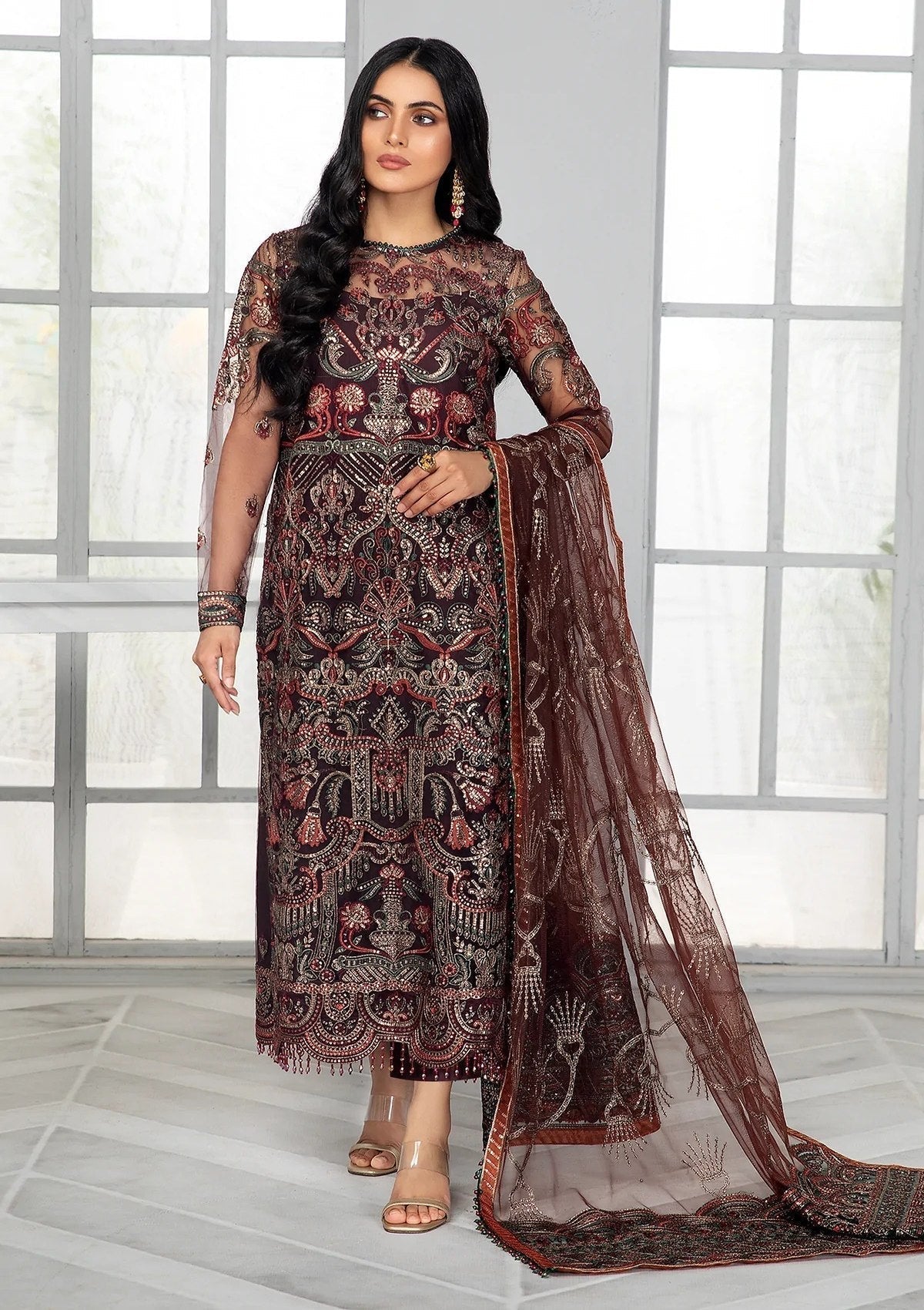 Formal Dress - Zarif - Bahaar - MOCHA - ZB#6