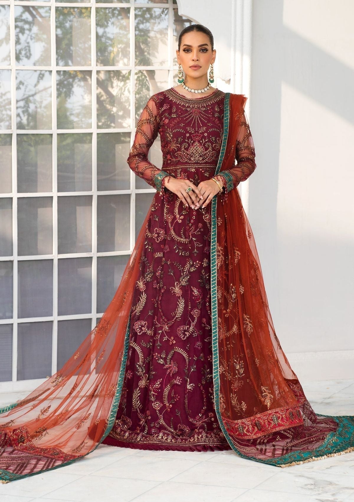 Formal Dress - Zarif - De Luxury - Chiffon - ZDL#01 (Rouche)