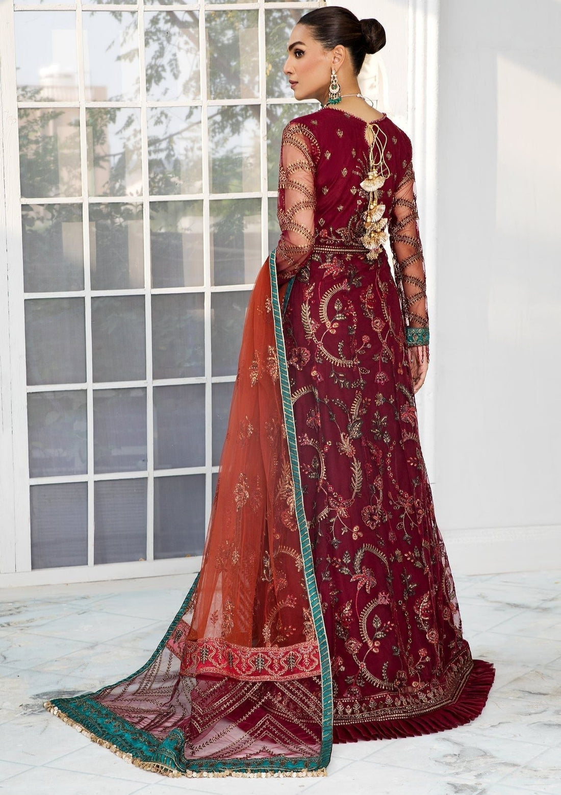 Formal Dress - Zarif - De Luxury - Chiffon - ZDL#01 (Rouche)