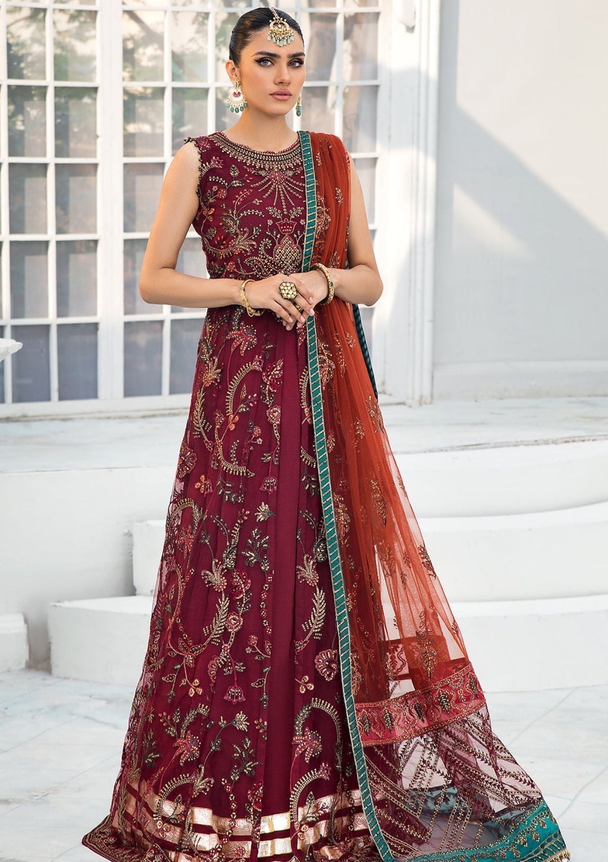 Formal Dress - Zarif - De Luxury - Chiffon - ZDL#01 (Rouche)