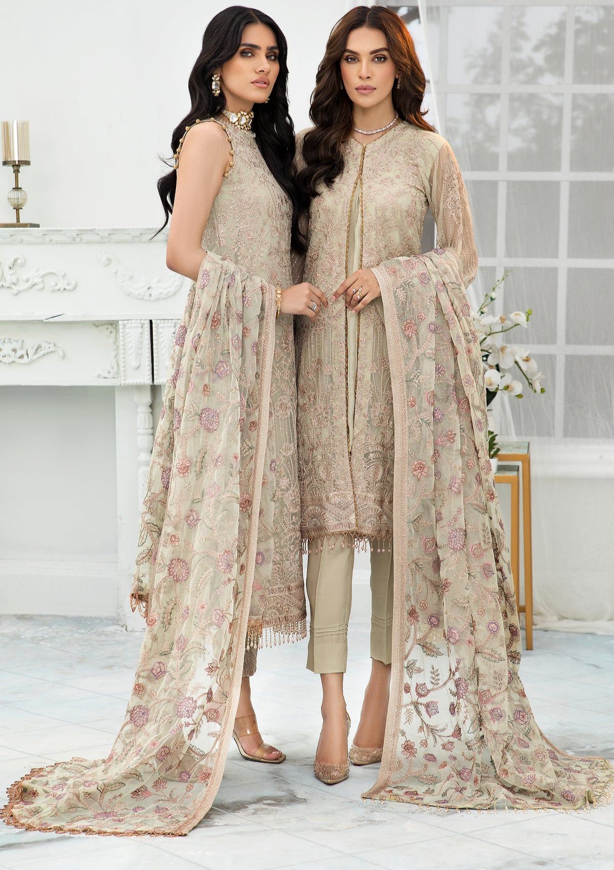 Formal Dress - Zarif - De Luxury - Chiffon - ZDL#02 (Flora)