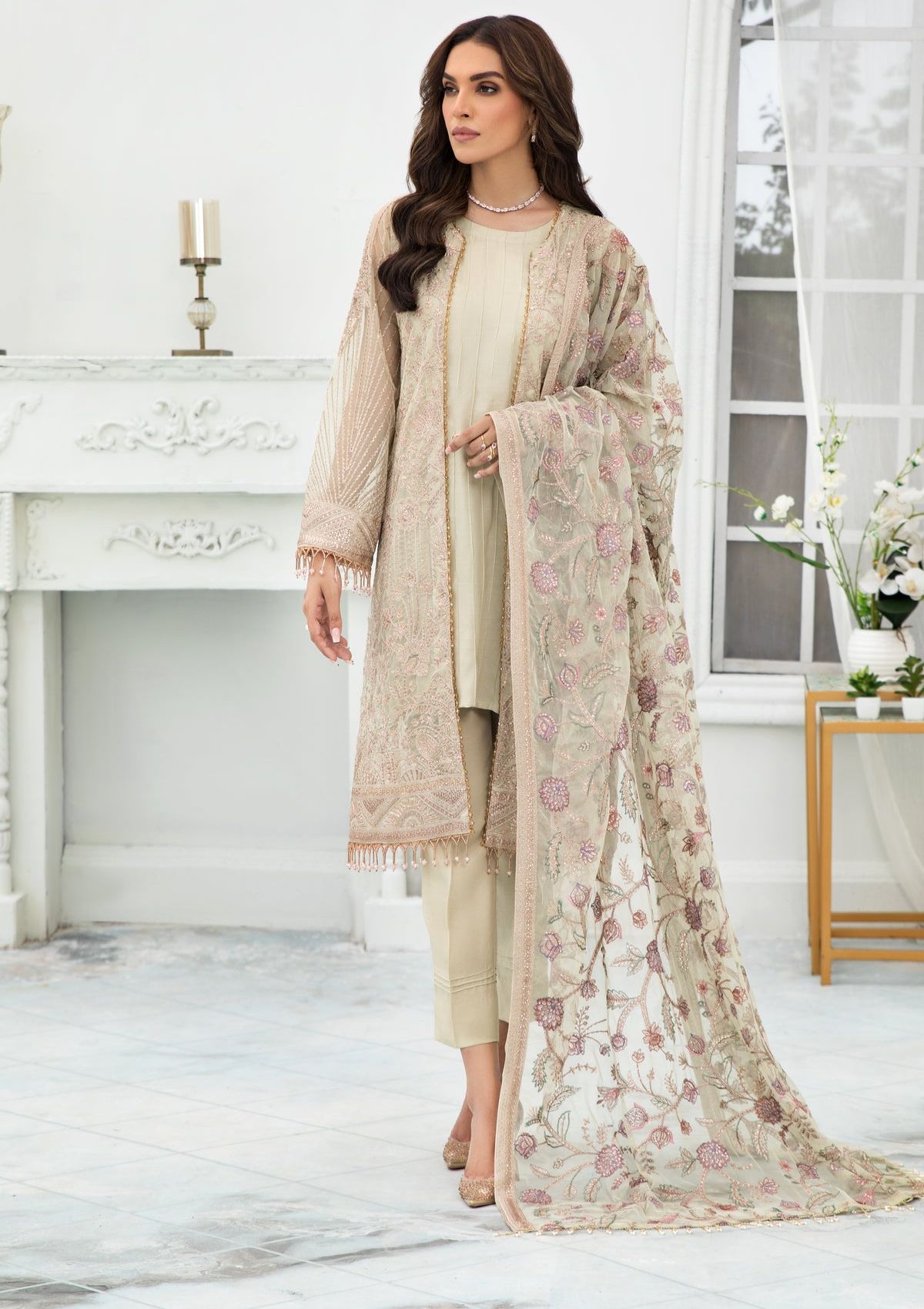 Formal Dress - Zarif - De Luxury - Chiffon - ZDL#02 (Flora)