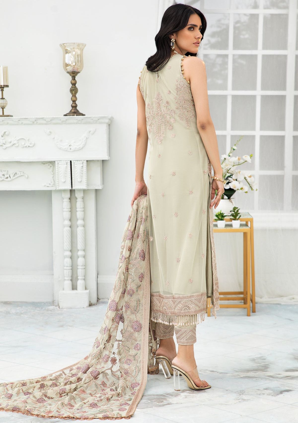 Formal Dress - Zarif - De Luxury - Chiffon - ZDL#02 (Flora)