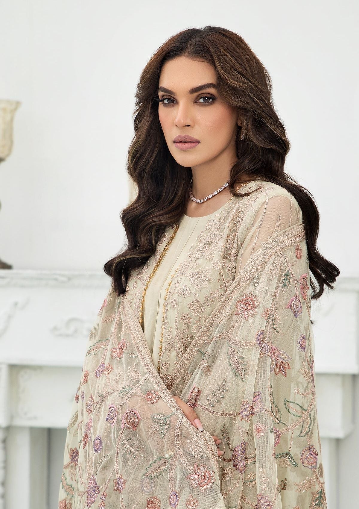 Formal Dress - Zarif - De Luxury - Chiffon - ZDL#02 (Flora)