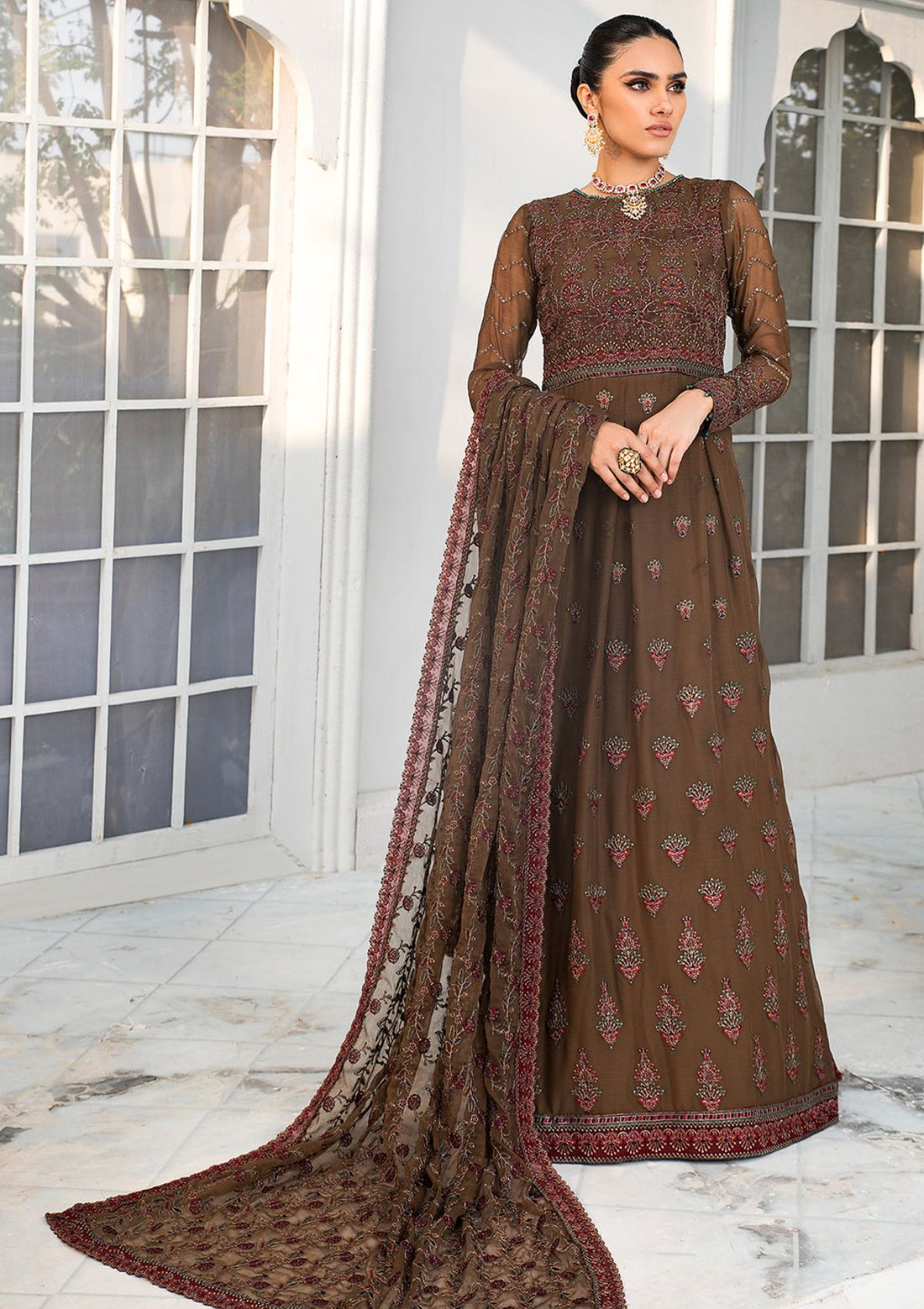 Formal Dress - Zarif - De Luxury - Chiffon - ZDL#05 (Hazel Wood)