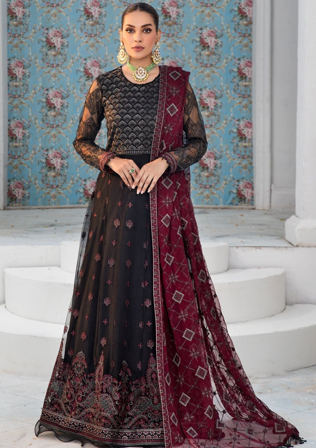 Formal Dress - Zarif - De Luxury - Chiffon - ZDL#07 (Salena)