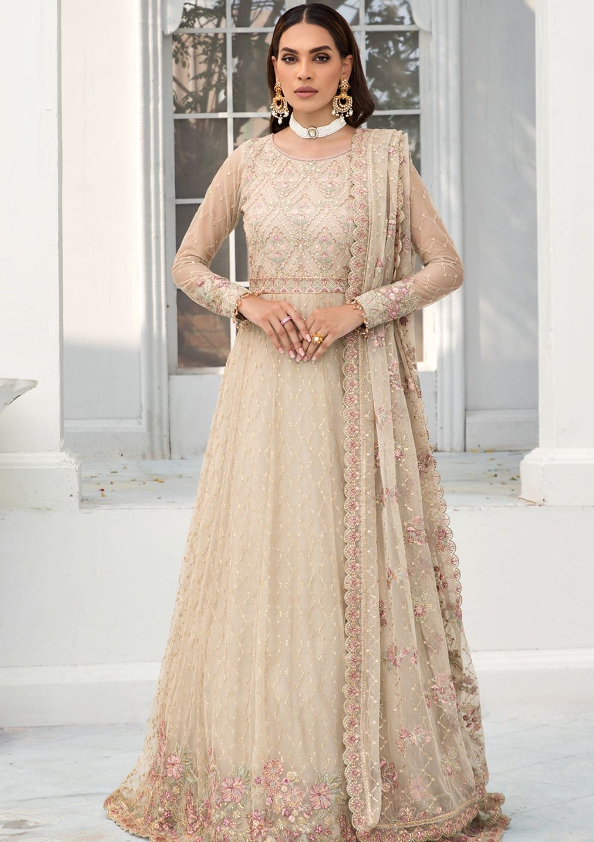 Formal Dress - Zarif - De Luxury - Chiffon - ZDL#08 (Jasmine)