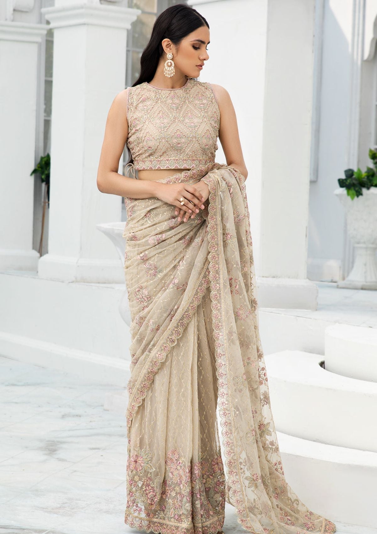 Formal Dress - Zarif - De Luxury - Chiffon - ZDL#08 (Jasmine)