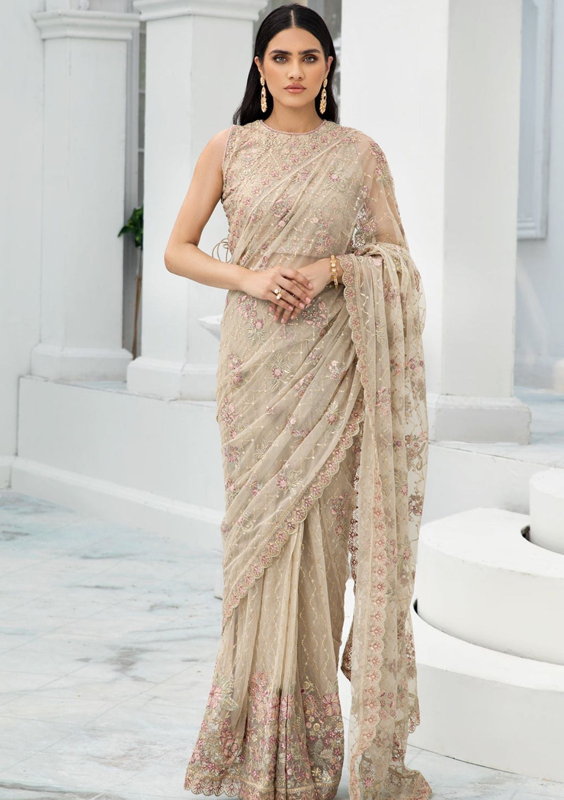 Formal Dress - Zarif - De Luxury - Chiffon - ZDL#08 (Jasmine)
