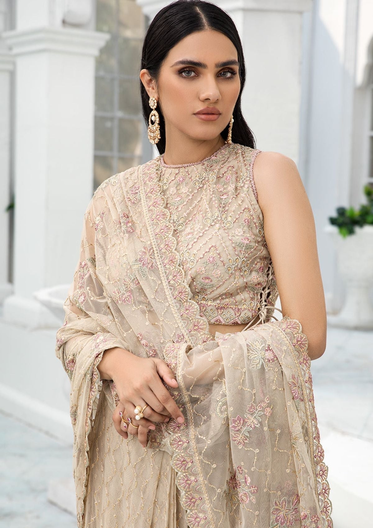 Formal Dress - Zarif - De Luxury - Chiffon - ZDL#08 (Jasmine)