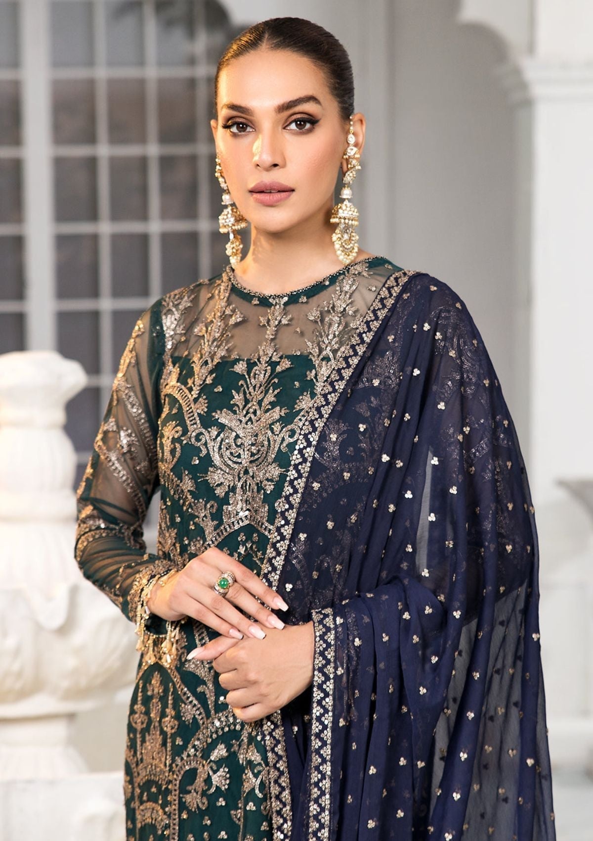 Formal Dress - Zarif - De Luxury - Chiffon - ZDL#09 (Meadow)
