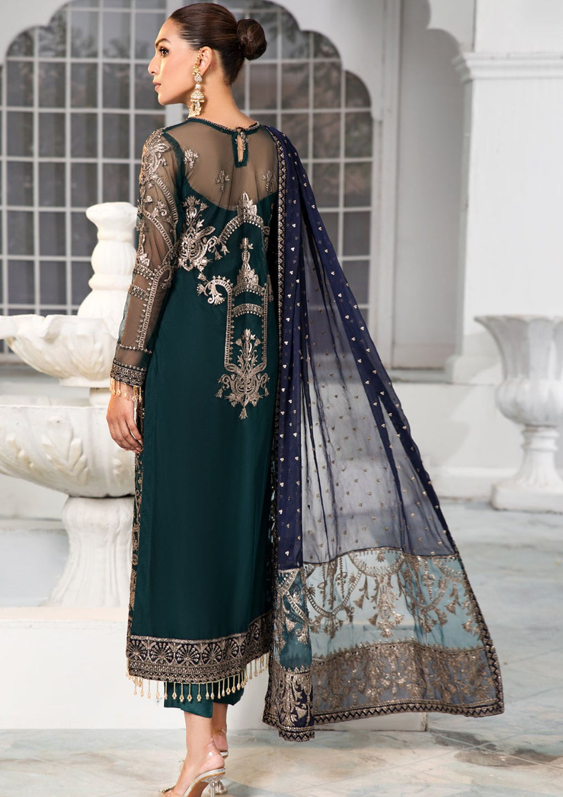 Formal Dress - Zarif - De Luxury - Chiffon - ZDL#09 (Meadow)