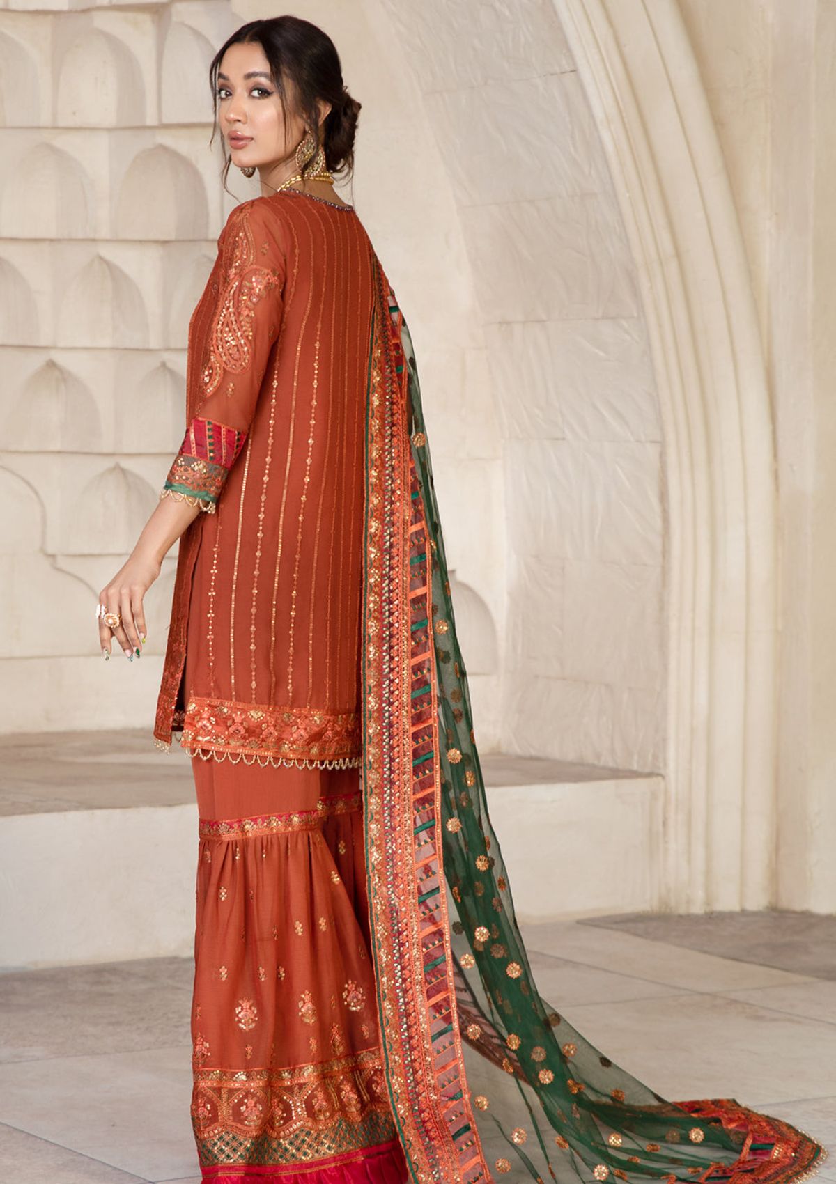 Formal Dress - Zarif - Gulzaar - Festive - ZFG#02 (MERIGOLD)