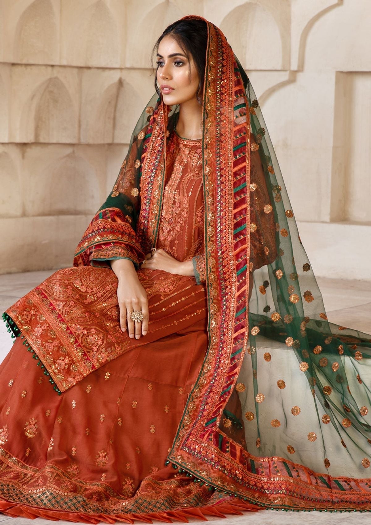 Formal Dress - Zarif - Gulzaar - Festive - ZFG#02 (MERIGOLD)