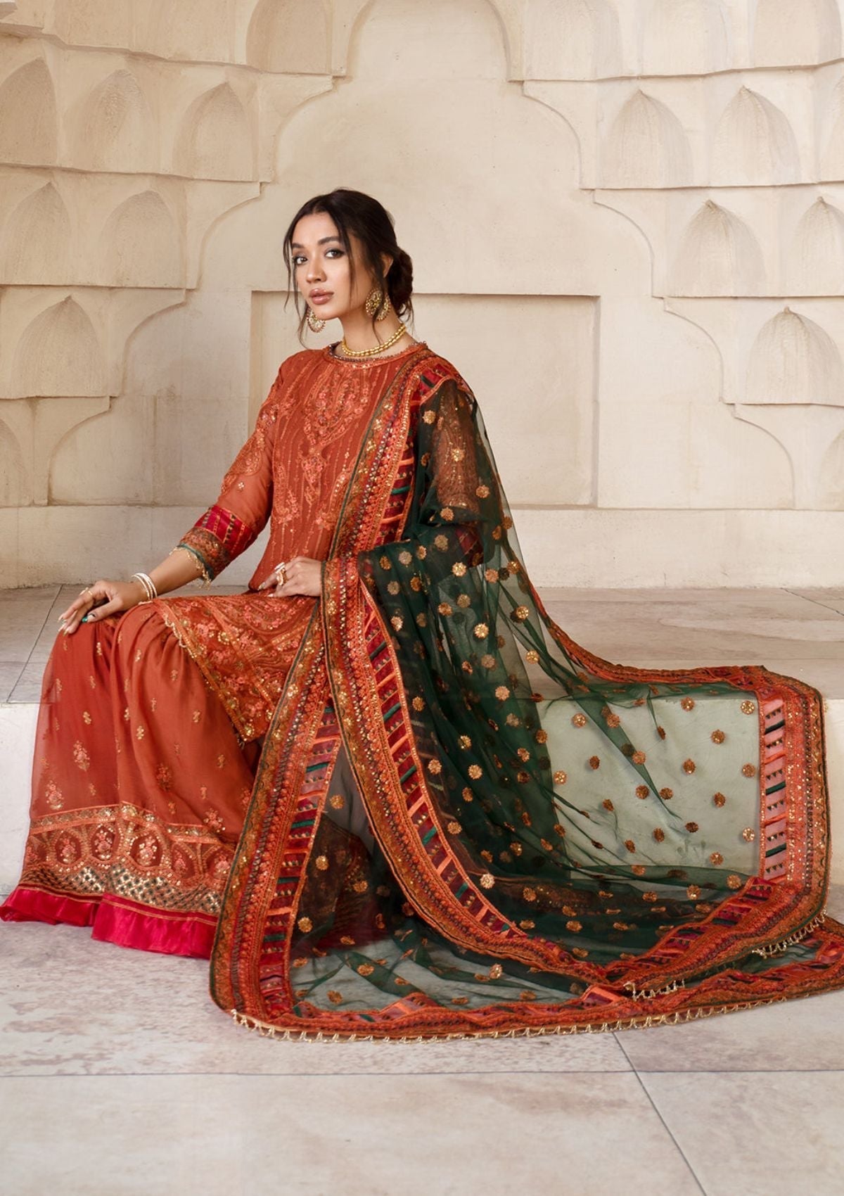 Formal Dress - Zarif - Gulzaar - Festive - ZFG#02 (MERIGOLD)