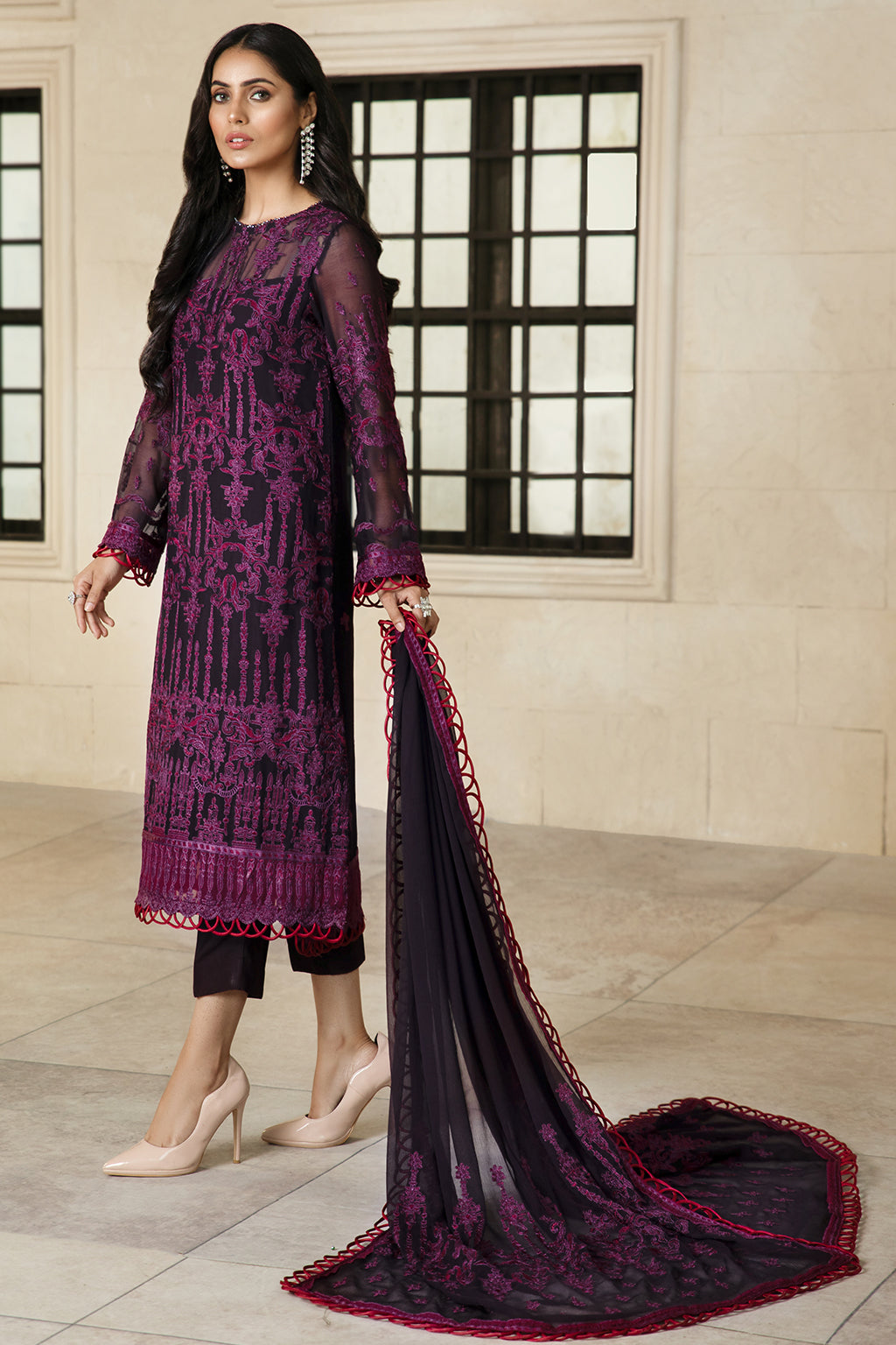 Formal Dress - Zarif - Gulzaar - Festive - ZFG#06 (PERIWINKLE)