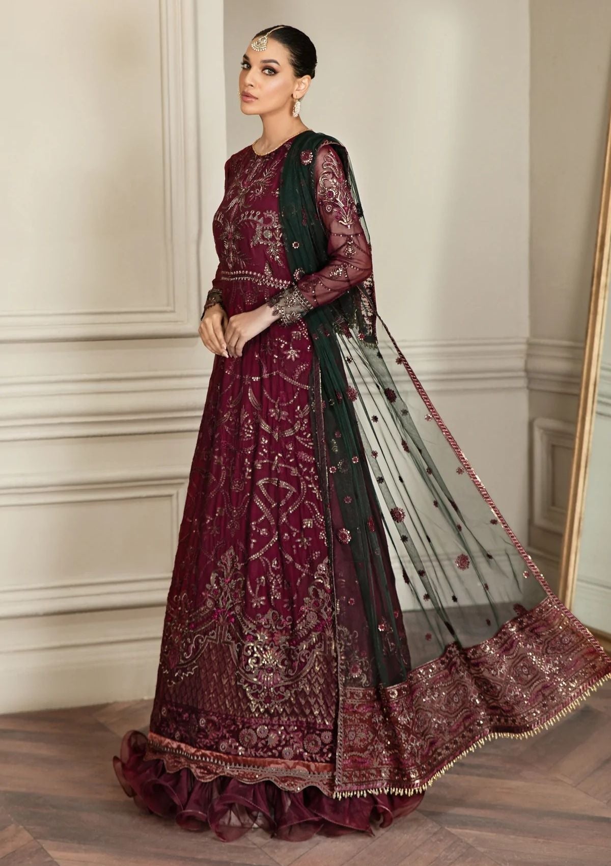 Formal Dress - Zarif - Mehroze - BERRY WOOD