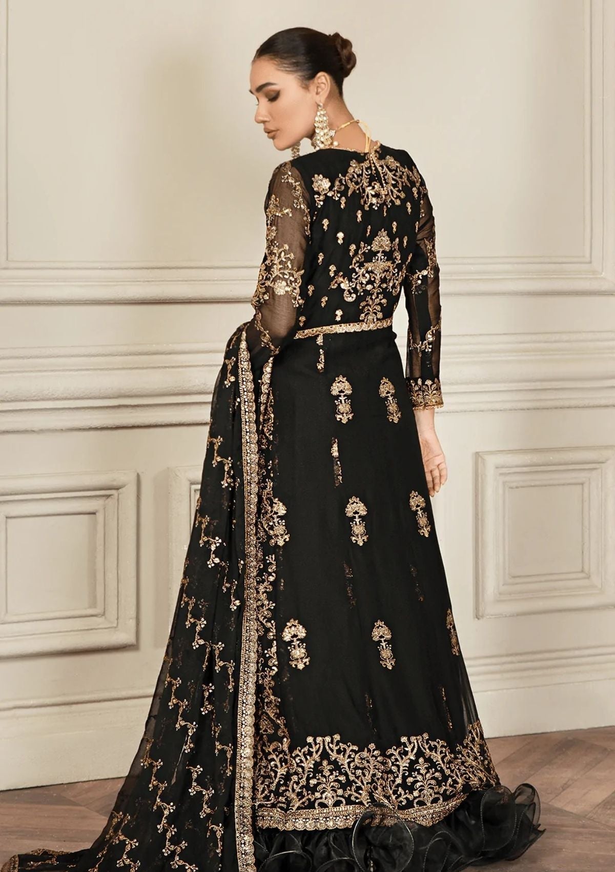 Formal Dress - Zarif - Mehroze - BLACK RUBY