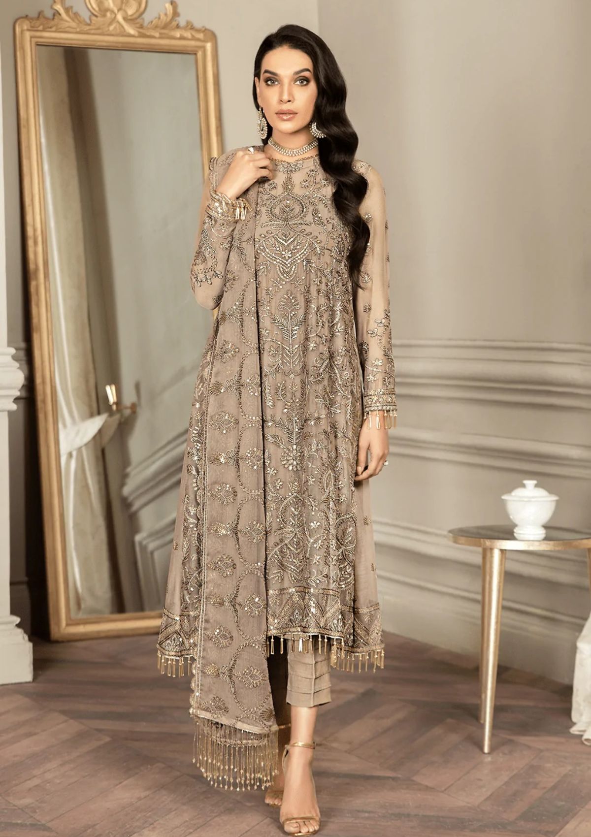 Formal Dress - Zarif - Mehroze - LIME STONE