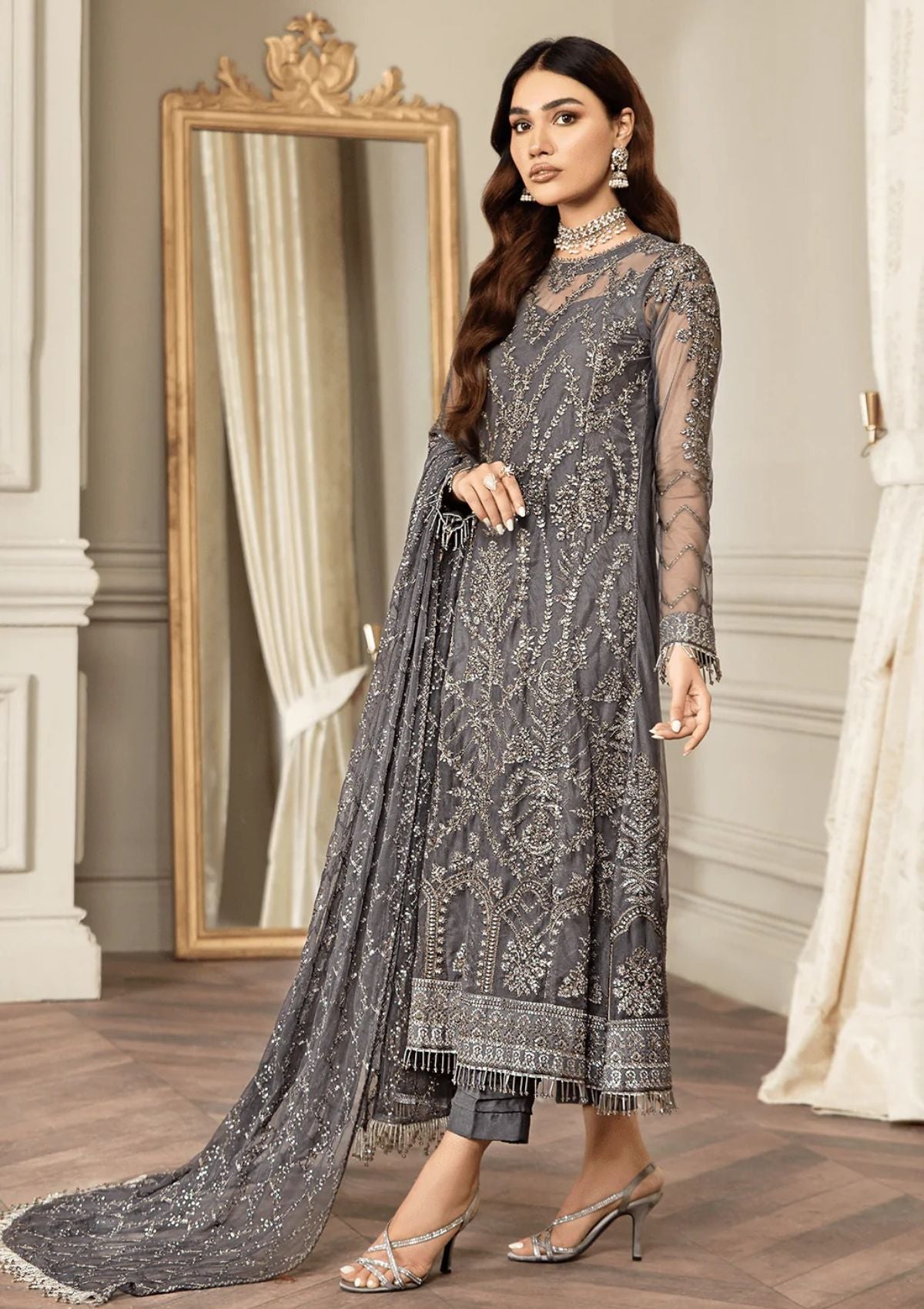 Formal Dress - Zarif - Mehroze - STORM GREY