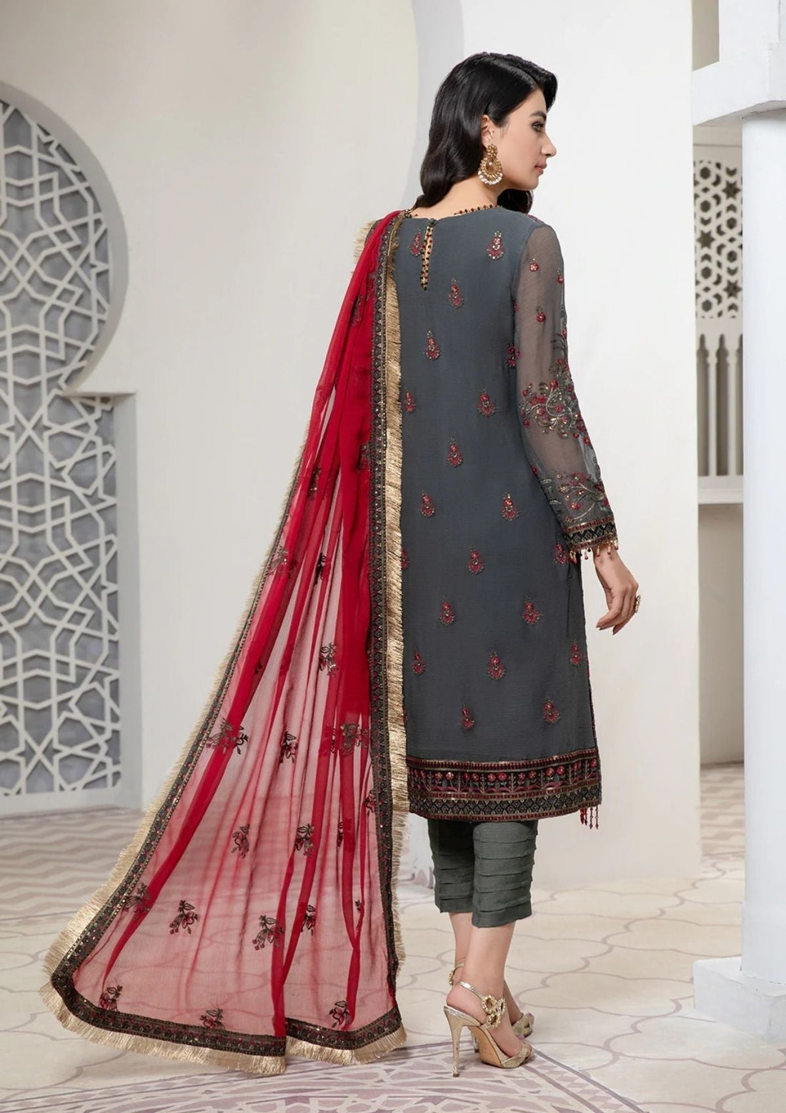 Formal Dress - Zarif - Pareesia - D#04 GRANITE