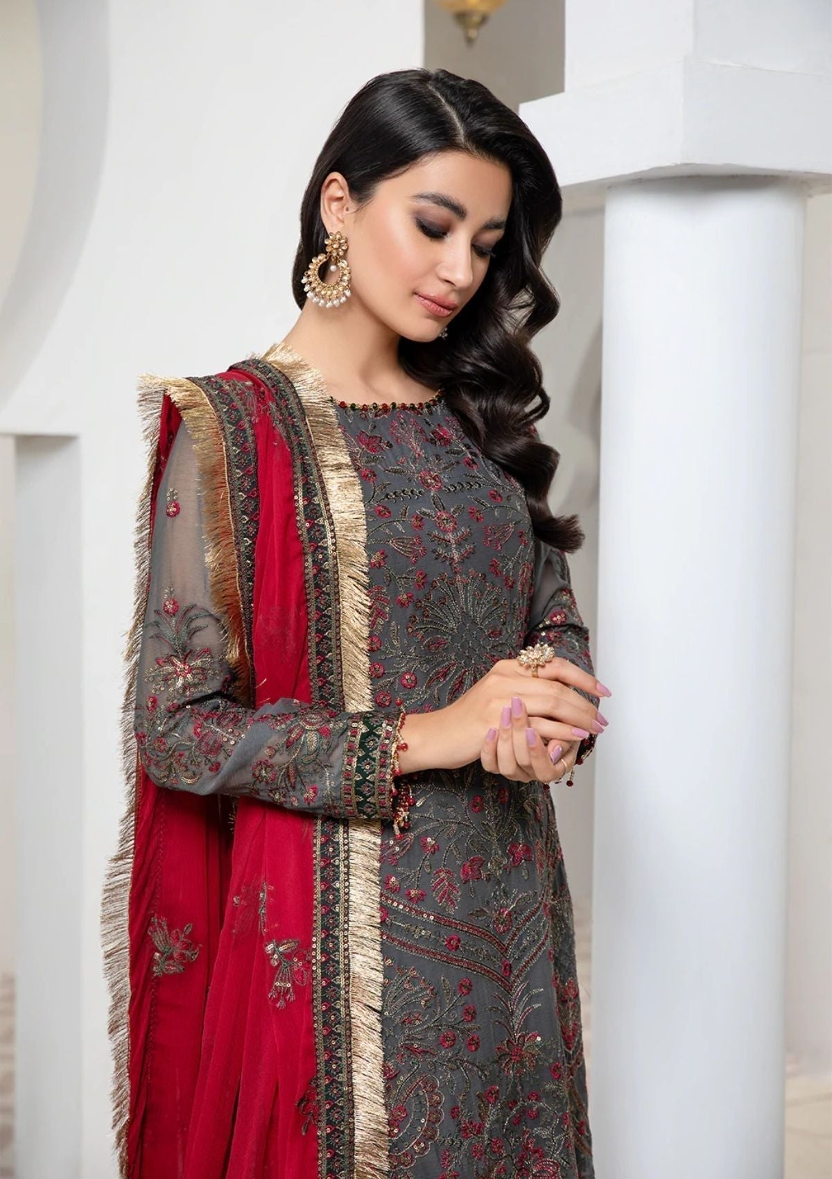 Formal Dress - Zarif - Pareesia - D#04 GRANITE