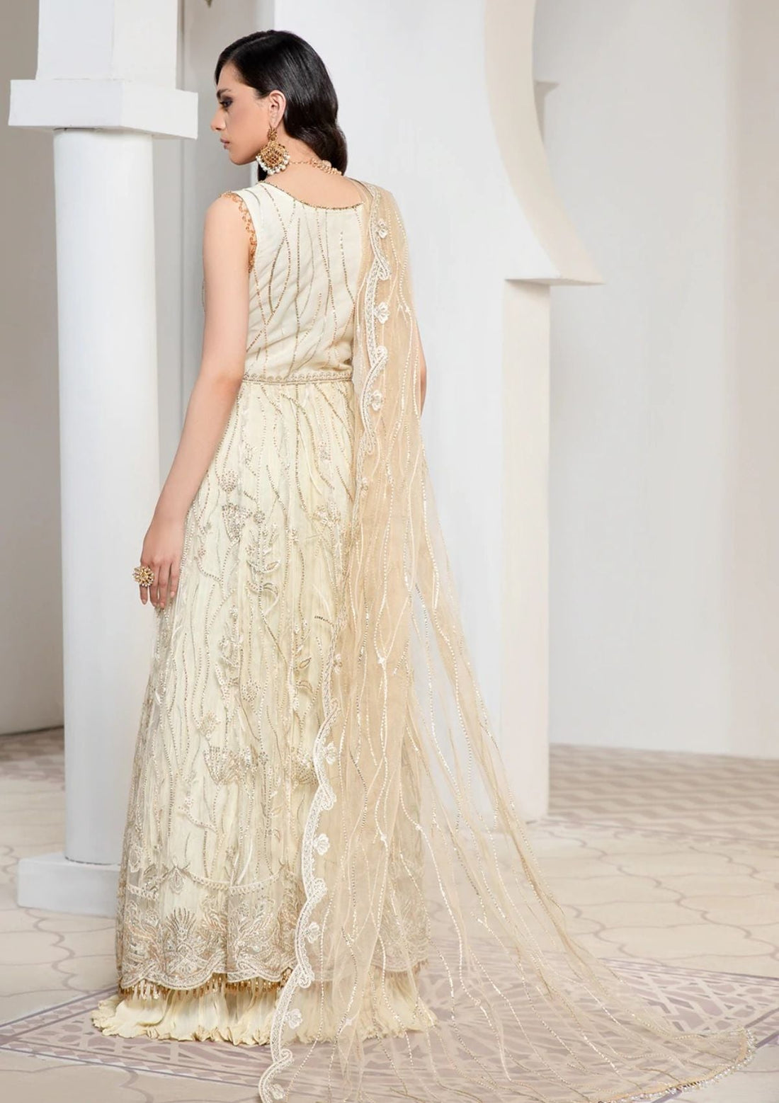 Formal Dress - Zarif - Pareesia - D#05 IVORY