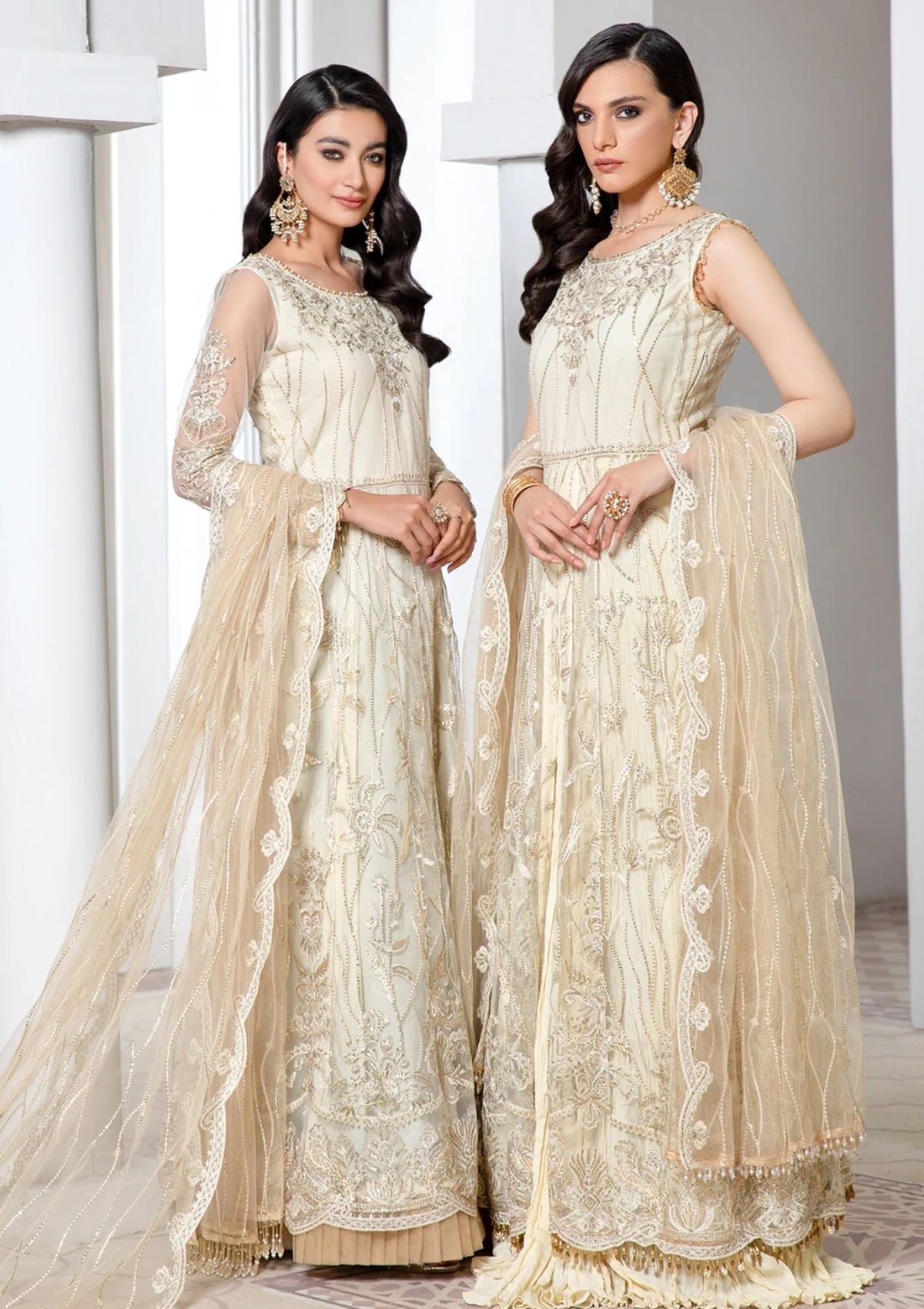 Formal Dress - Zarif - Pareesia - D#05 IVORY