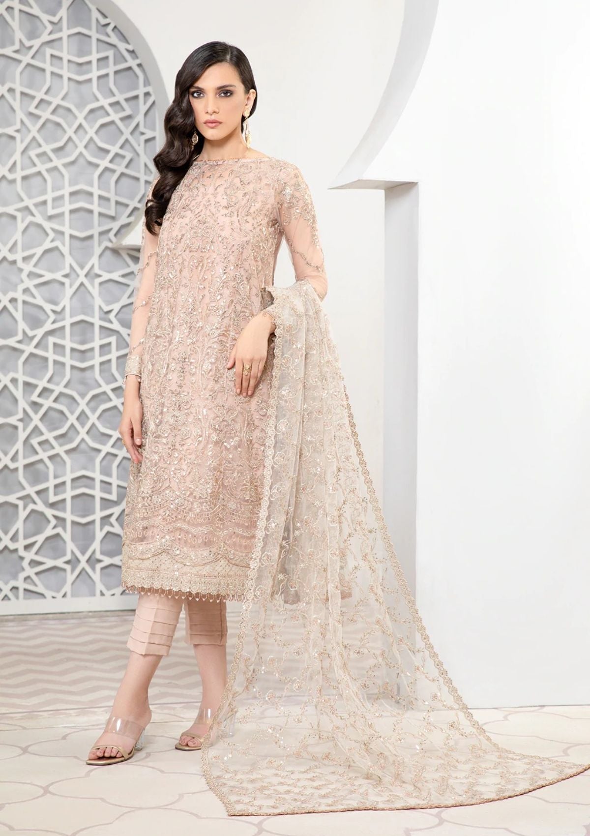 Formal Dress - Zarif - Pareesia - D#09 FLAMINGO