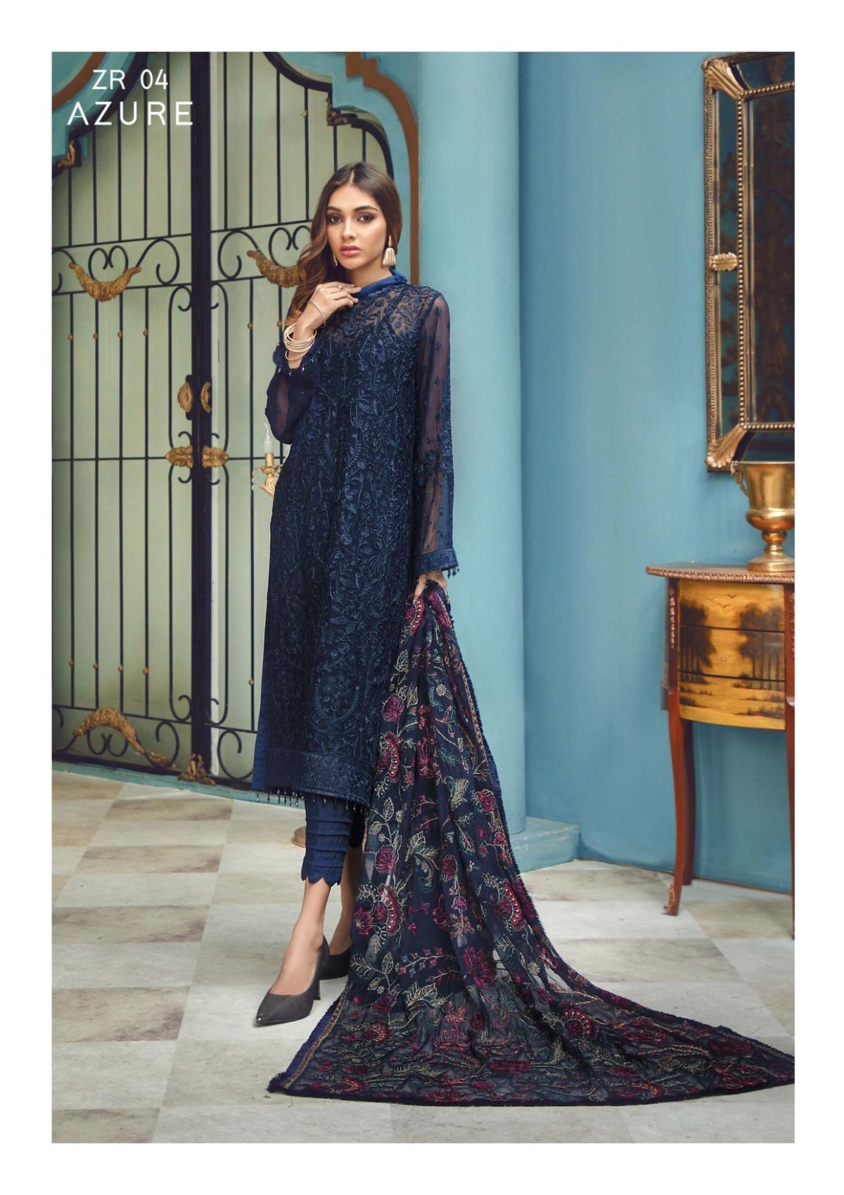 Formal Dress - Zarif - Rangrez - AZURE - D#04