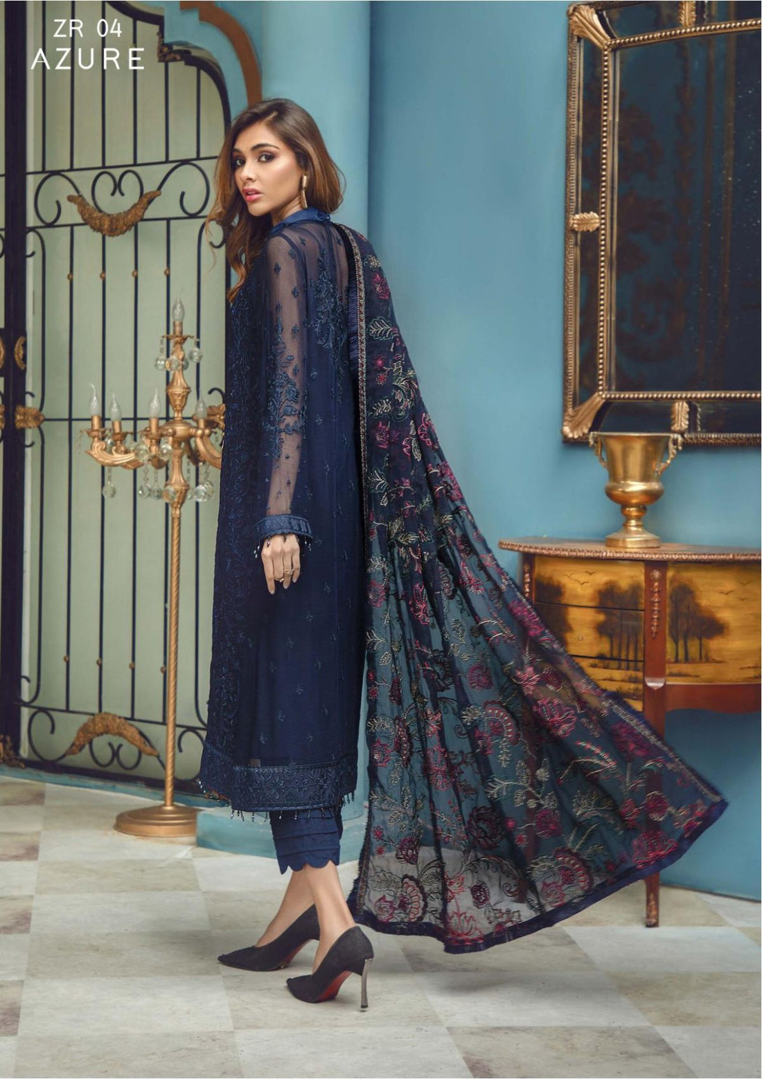 Formal Dress - Zarif - Rangrez - AZURE - D#04