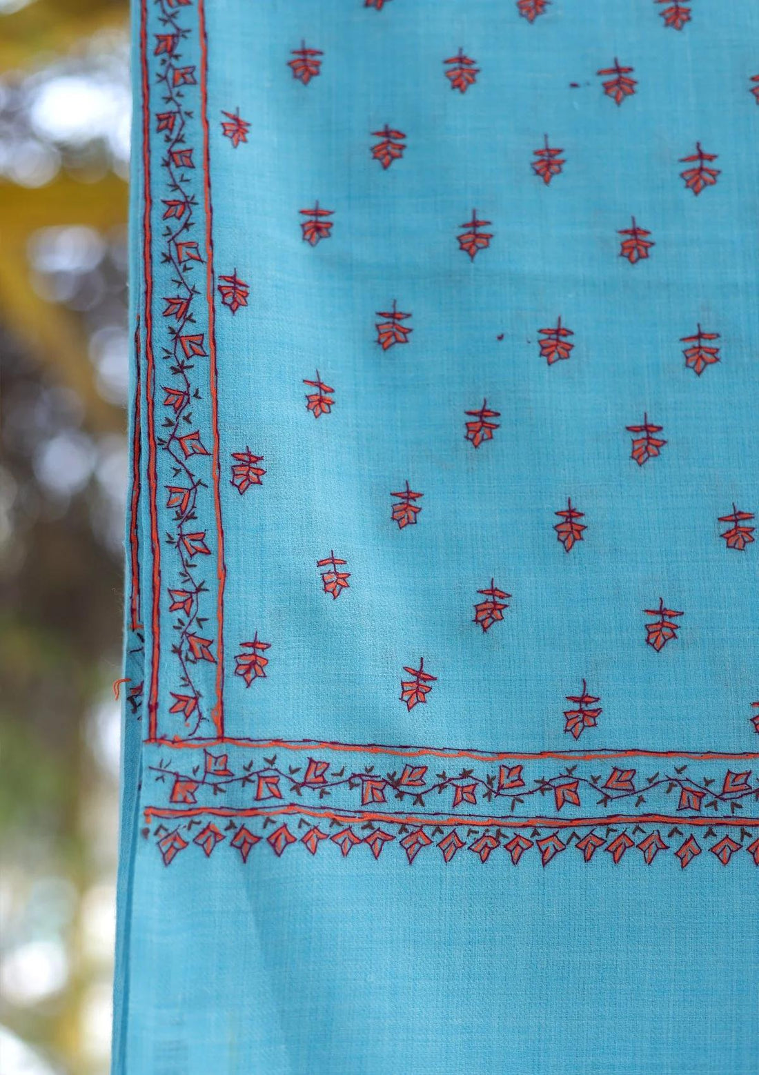Wool Needle Work Shawl D - 70B - FEROZI