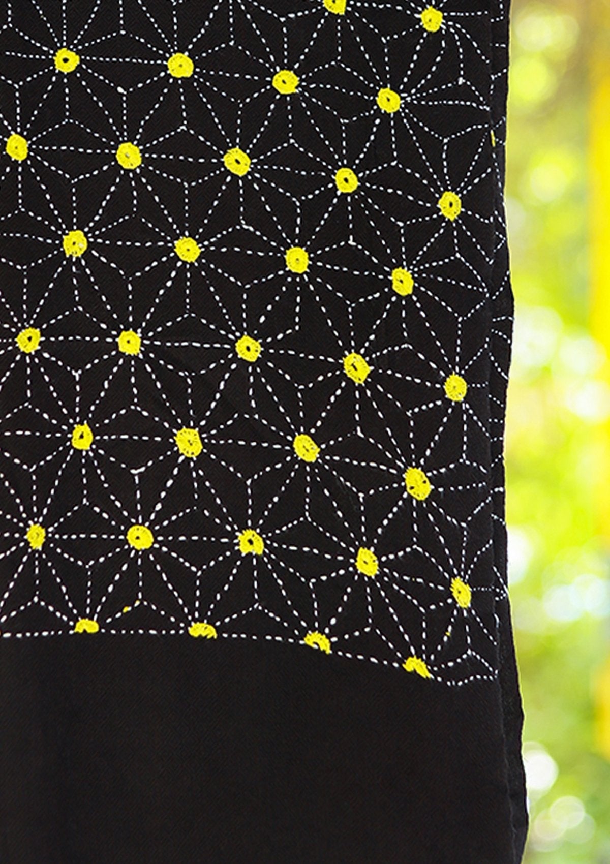 Wool Needle Work Shawl D - 54 - Black