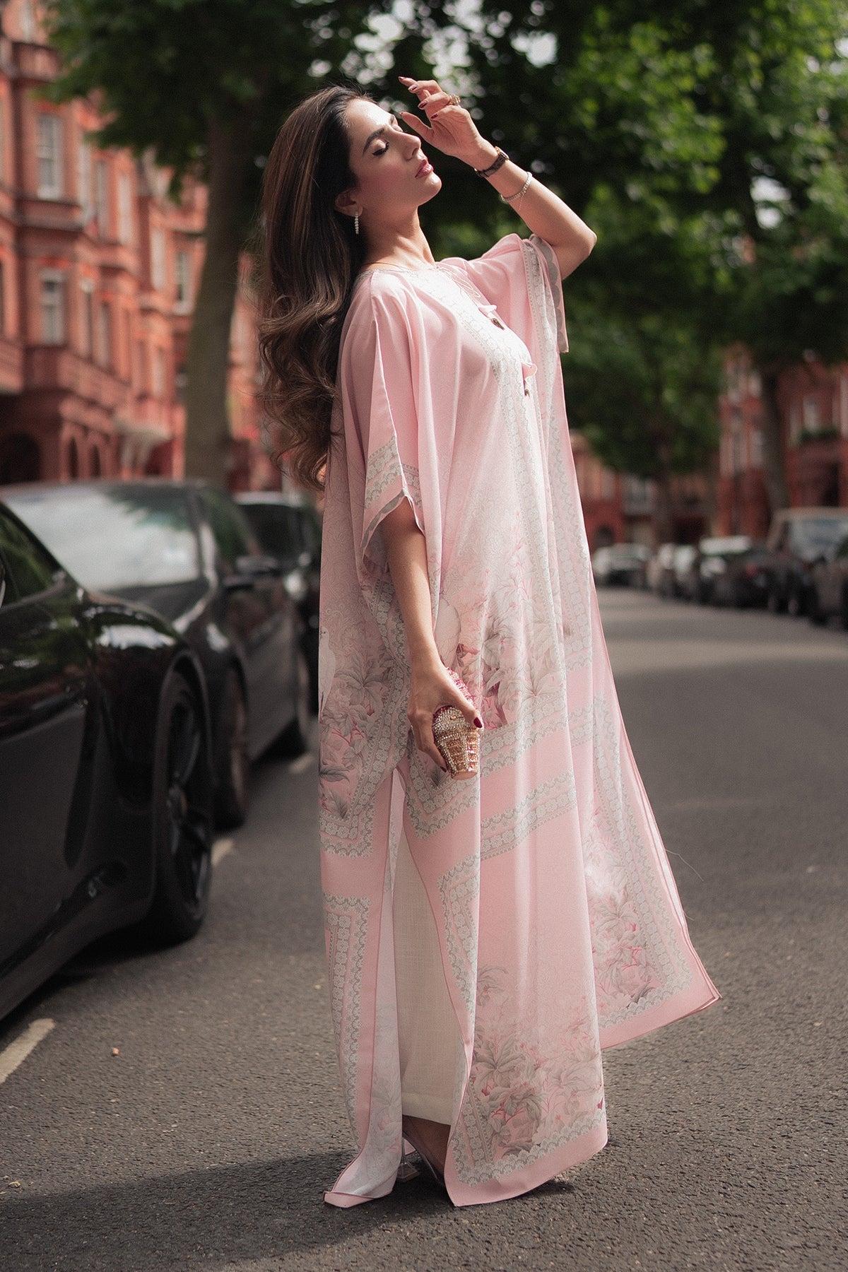 Erum Khan I Kaftan Edit I Fuchsia Fire - Official Erum Khan stockist in UK - Sakeena London
