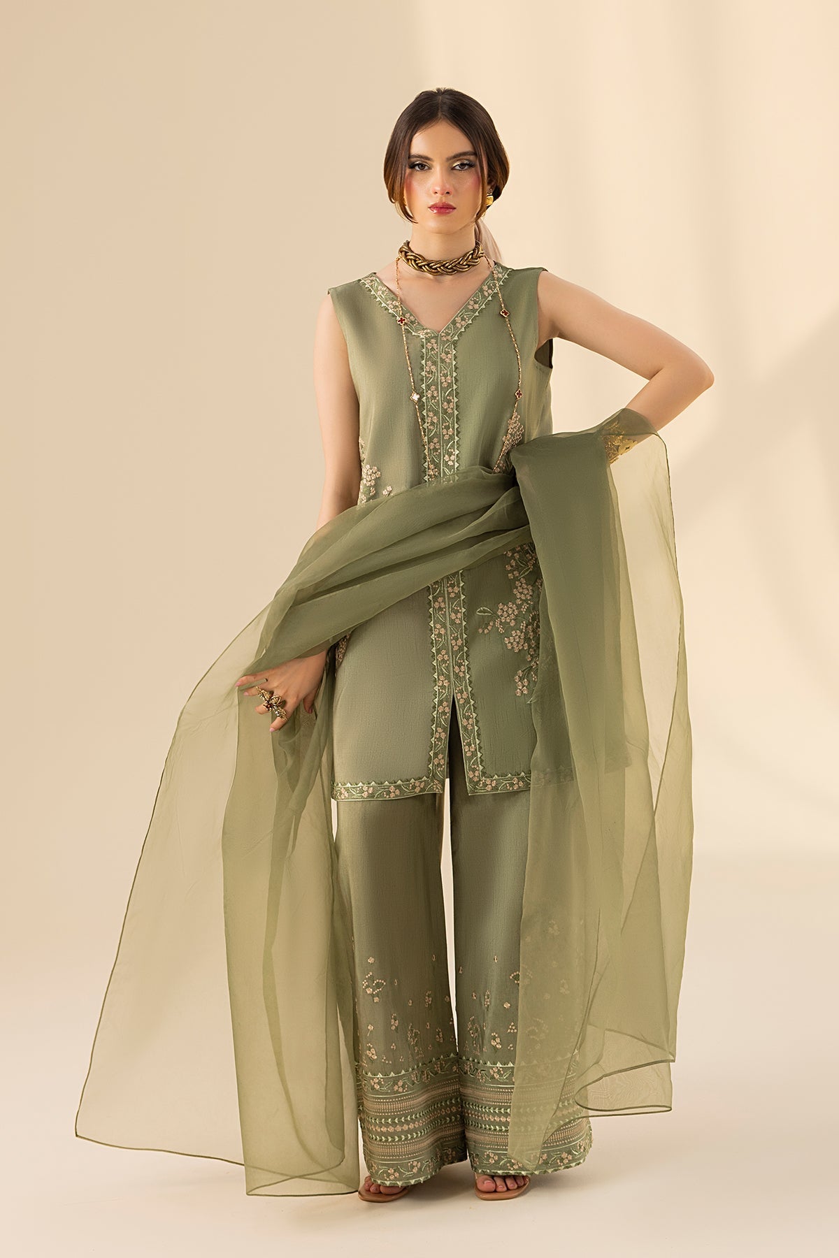 Erum Khan | Lillia Summer Edit | Olive Bloom - Official Erum Khan stockist in UK - Sakeena London