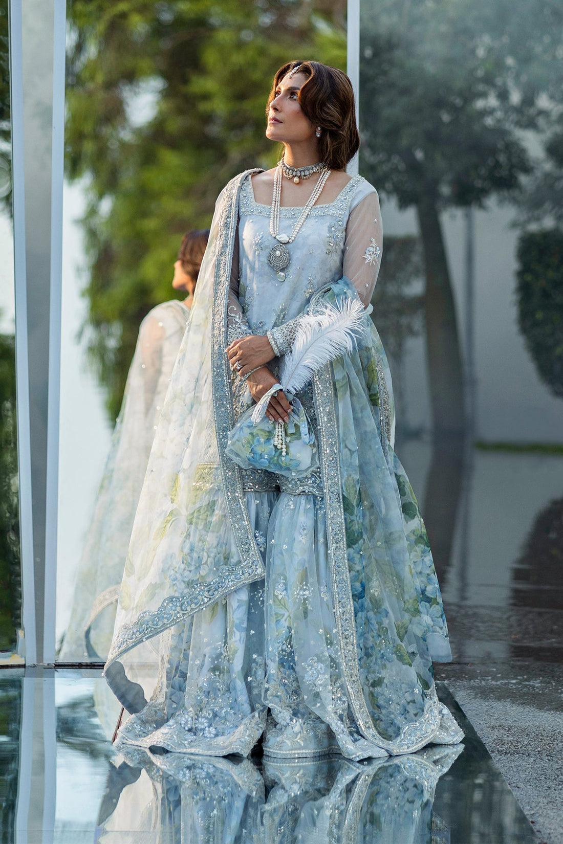 Erum Khan | Jahan Wedding 25 | Floral Drop - Official Erum Khan stockist in UK - Sakeena London
