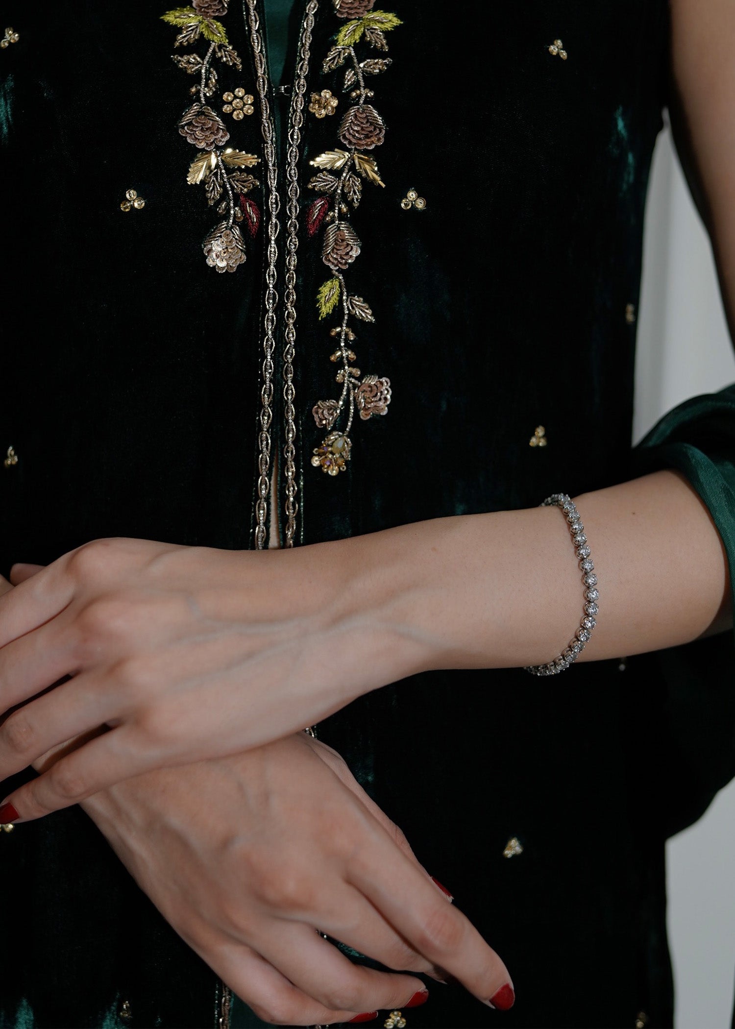 Mahum Asad | Voila Velvets | Emerald - Official Mahum Asad stockist in UK - Sakeena London