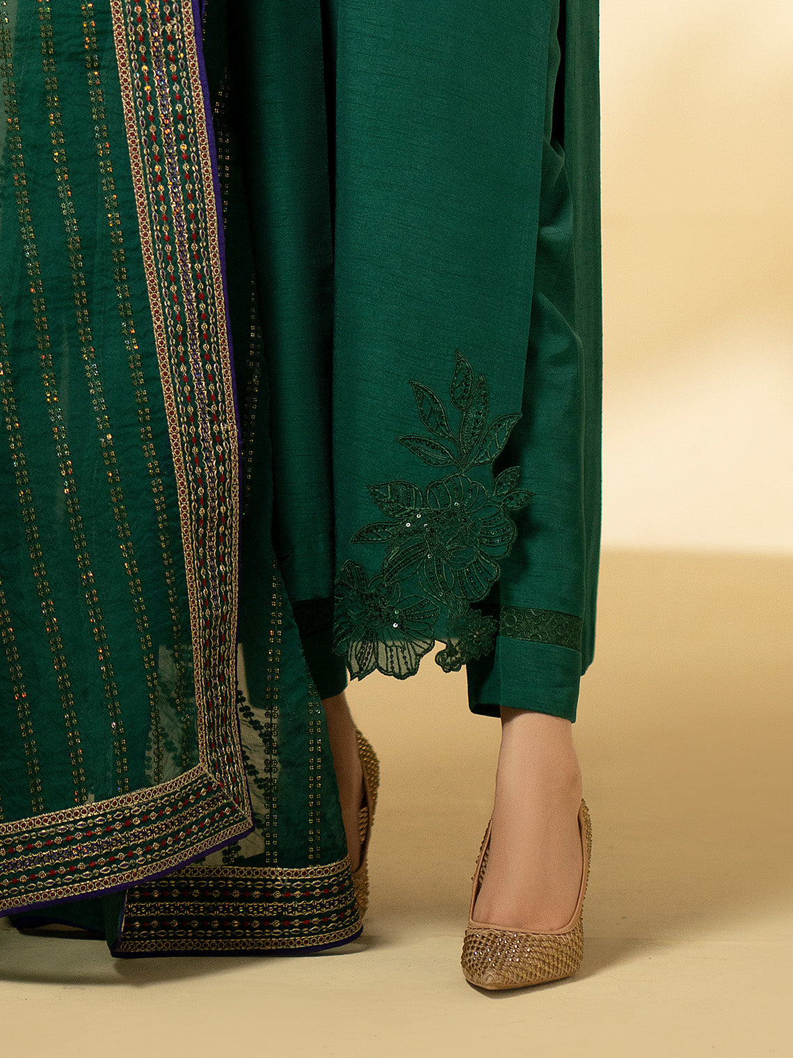 Fozia Khalid | Eid Edit 24 | Emerald Symphony - Official Fozia Khalid stockist in UK - Sakeena London