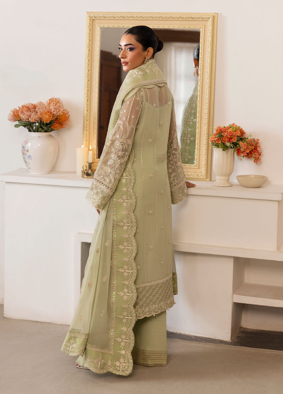 Gulaal | Reverie Embroidered Chiffon | VIRIDA - Official Gulaal stockist in UK - Sakeena London