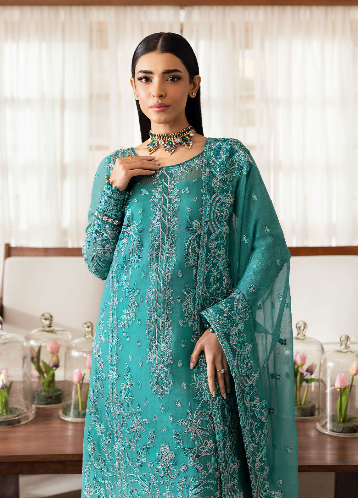 Gulaal | Reverie Embroidered Chiffon | MIRAL - Official Gulaal stockist in UK - Sakeena London