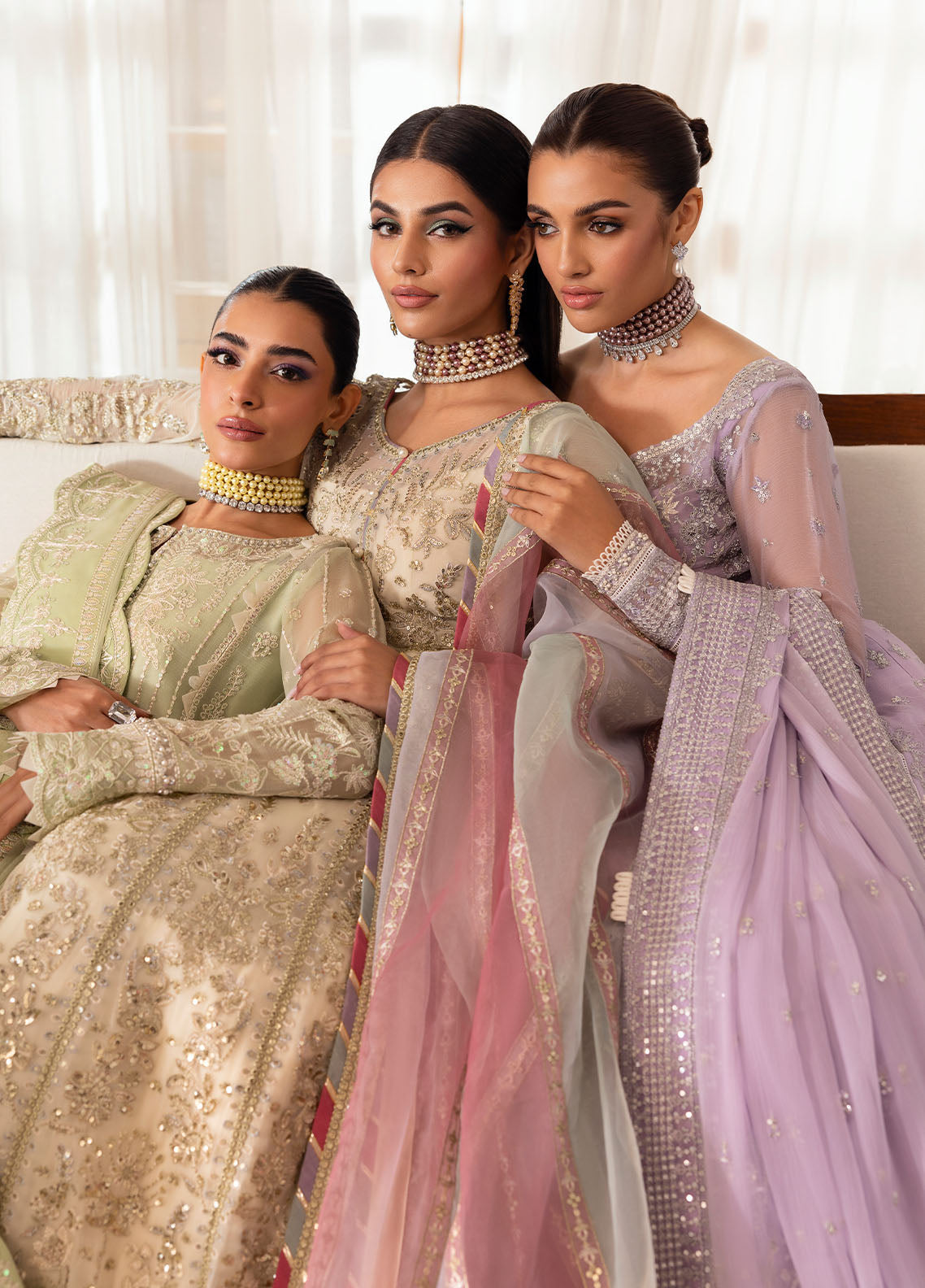 Gulaal | Reverie Embroidered Chiffon | PAREESA - Official Gulaal stockist in UK - Sakeena London