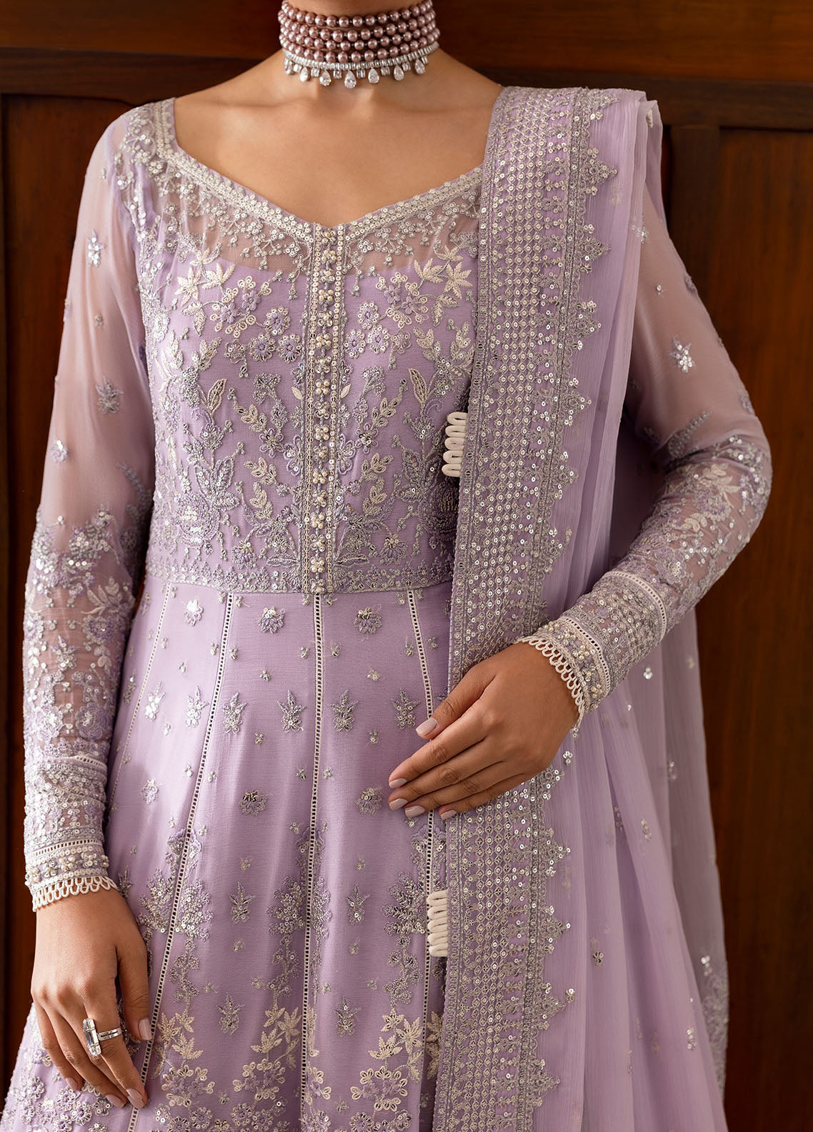 Gulaal | Reverie Embroidered Chiffon | PAREESA - Official Gulaal stockist in UK - Sakeena London