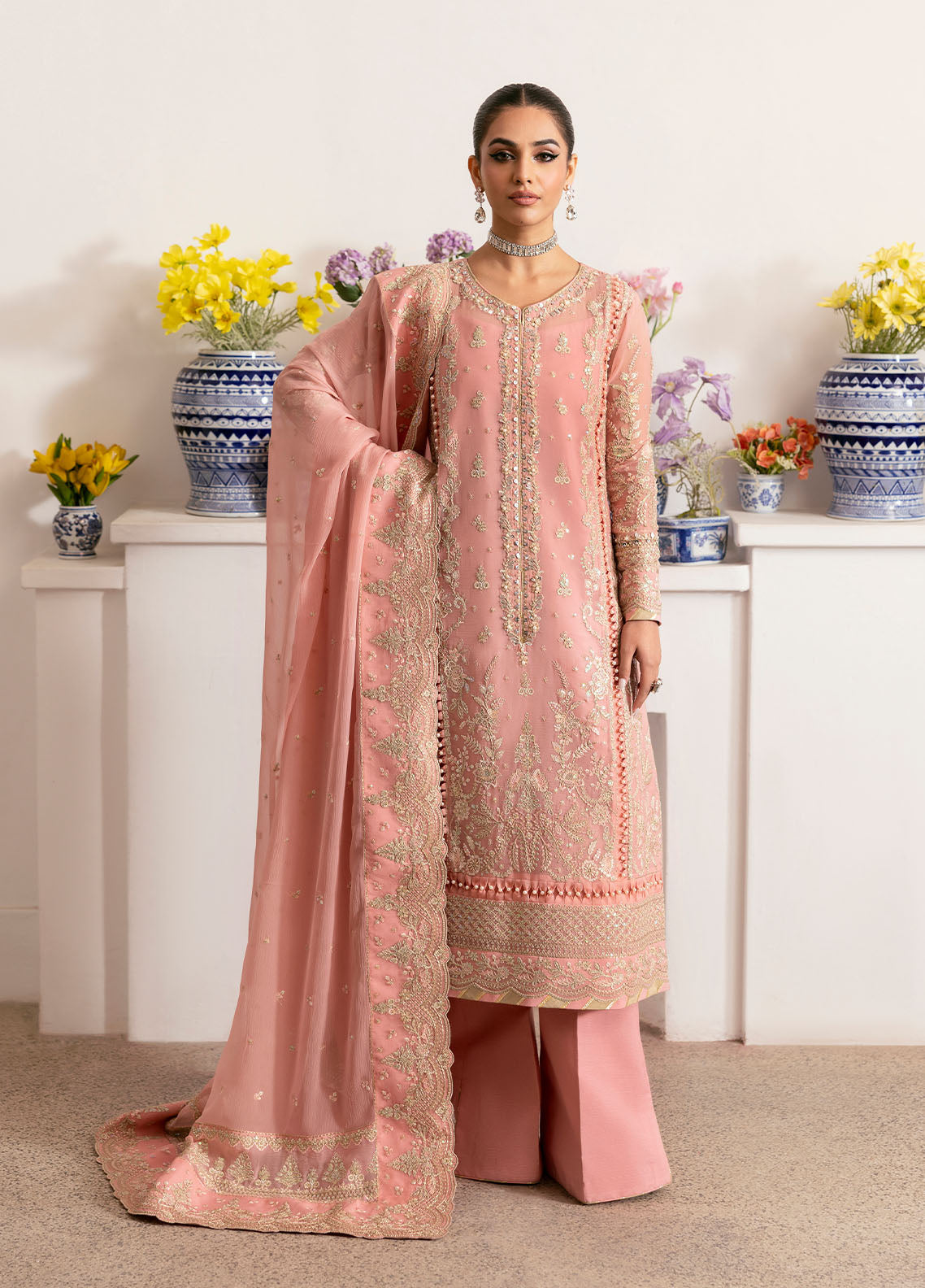 Gulaal | Reverie Embroidered Chiffon | CORALYN - Official Gulaal stockist in UK - Sakeena London