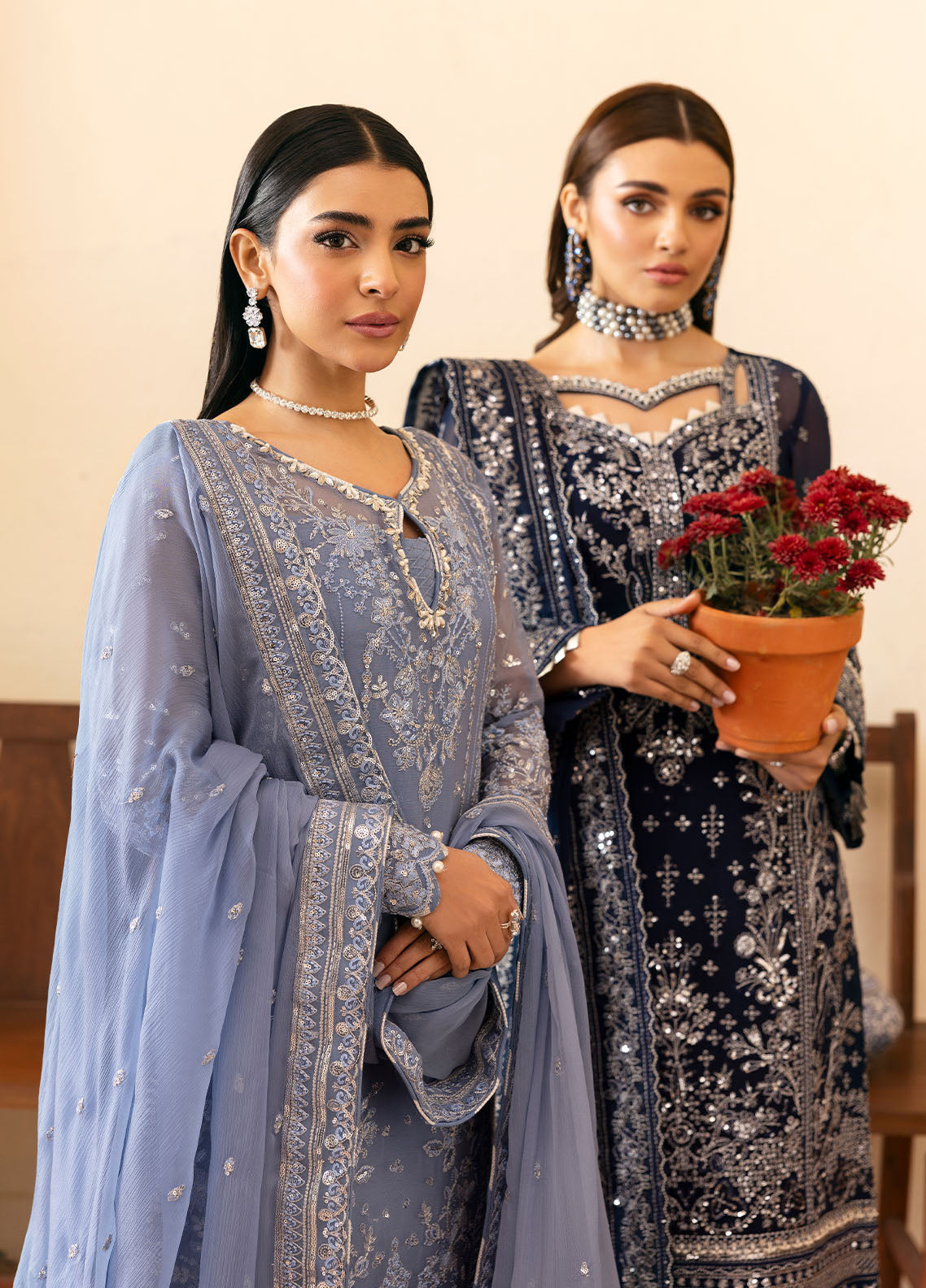 Gulaal | Reverie Embroidered Chiffon | MEHER - Official Gulaal stockist in UK - Sakeena London