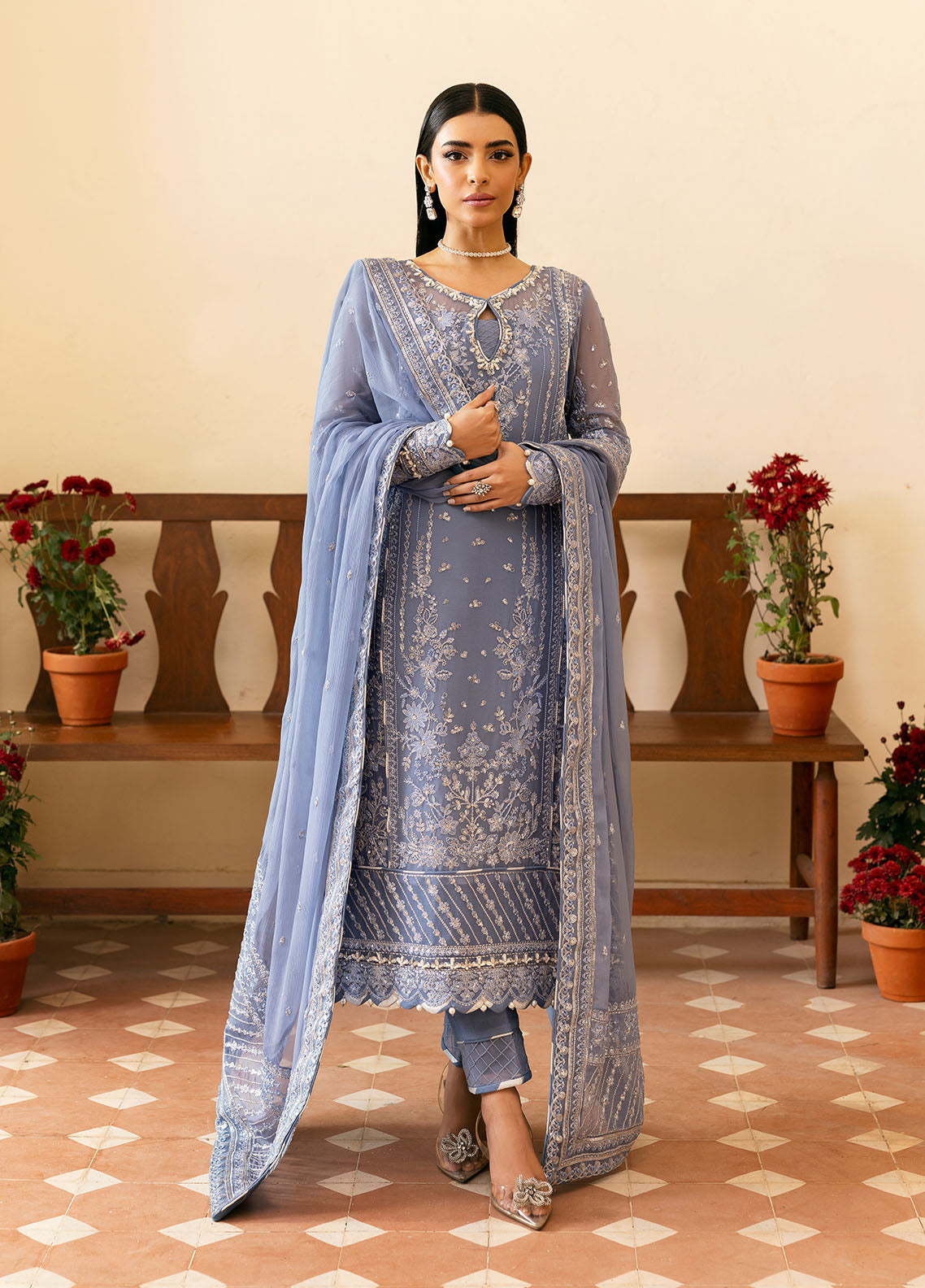 Gulaal | Reverie Embroidered Chiffon | MEHER - Official Gulaal stockist in UK - Sakeena London