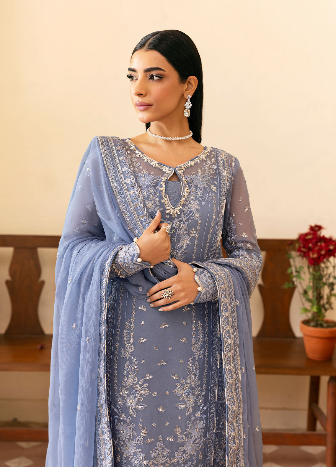 Gulaal | Reverie Embroidered Chiffon | MEHER - Official Gulaal stockist in UK - Sakeena London